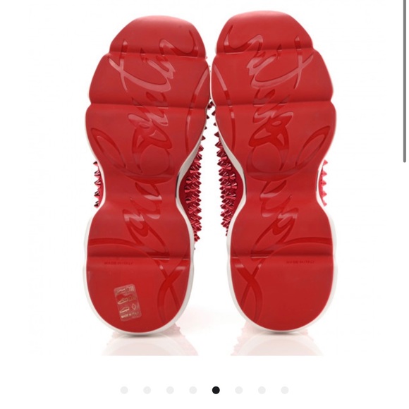 Designer Inspired Spiked Red Bottom Sneaker - Picture 12 of 16